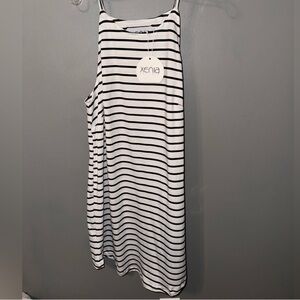NWT Black & White Striped Slip Dress